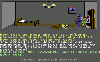 Murder on the Mississippi screenshot 4 for Commodore 64